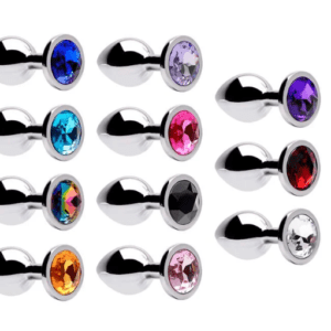 Plug Anal Metal Com Pedra M
