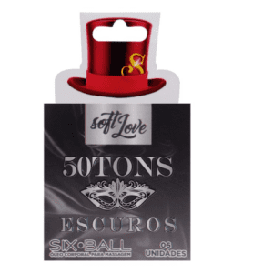 Six Ball 50Tons Escuros Bolinha 6 Unidades Soft Love