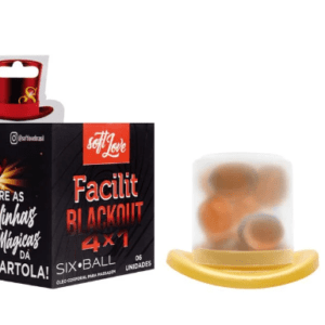 Six Ball Facilit Blackout Bolinha 6 Unidades Soft Love
